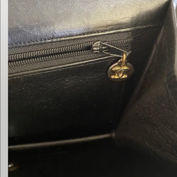 Chanel Vintage Full Flap Bag Quilted Lambskin Medium COA - Picture 10 of 12